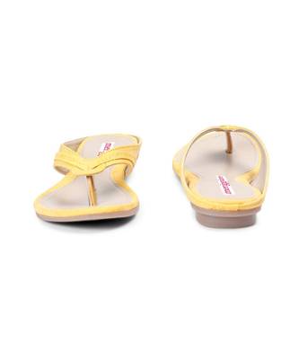 Women Yellow Flats One Toe Flats 3