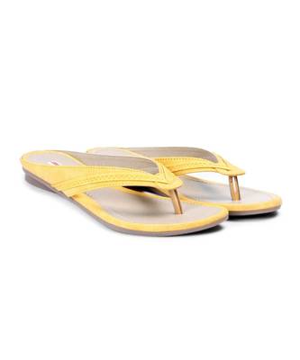 Women Yellow Flats One Toe Flats 4