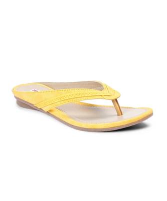 Women Yellow Flats One Toe Flats 5