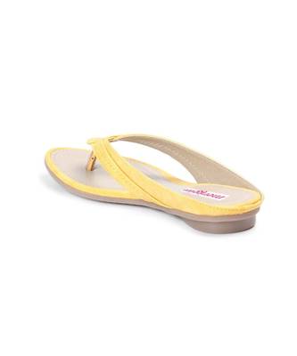 Women Yellow Flats One Toe Flats 7