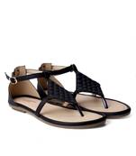 Women Black Flats One Toe Flats