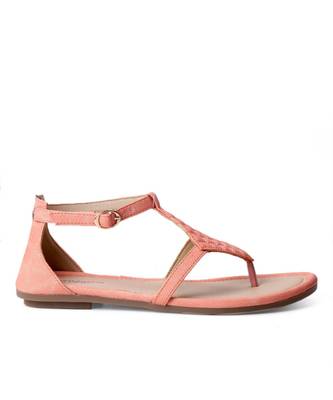 Women Peach Flats One Toe Flats 3