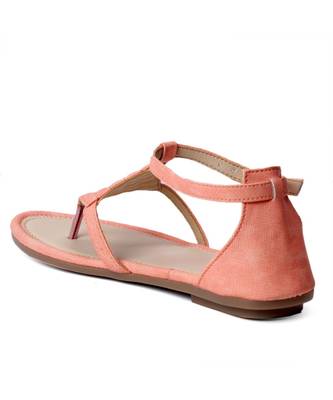 Women Peach Flats One Toe Flats 4