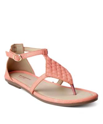 Women Peach Flats One Toe Flats 5