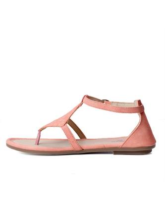 Women Peach Flats One Toe Flats 6