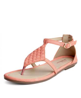 Women Peach Flats One Toe Flats 7