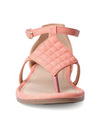 Women Peach Flats One Toe Flats 8