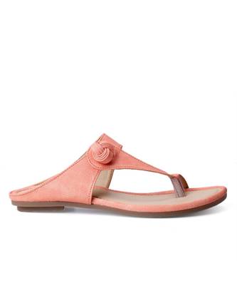 Women Peach Flats One Toe Flats 3
