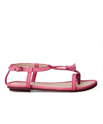 Women Red Flats One Toe Flats 4