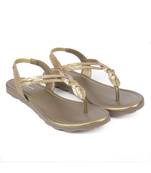 Women Gold Flats One Toe Flats