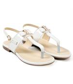 Women White Flats One Toe Flats