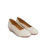 Women Cream Pumps Wedge
