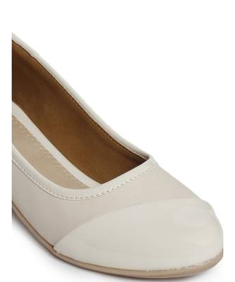 Women Cream Pumps Wedge 3