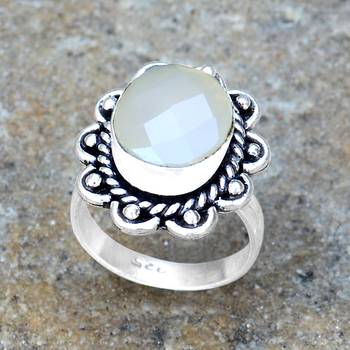 Multicolor Chalcedony Rings 4