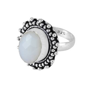 Multicolor Chalcedony Rings 1