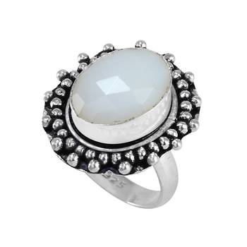 Multicolor Chalcedony Rings 2