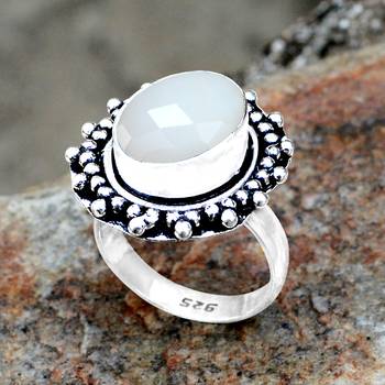 Multicolor Chalcedony Rings 3