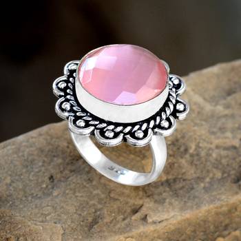Pink Cat'S Eye Rings 4