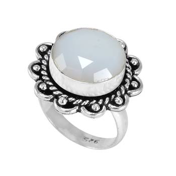 Multicolor Chalcedony Rings 2