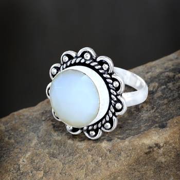 Multicolor Chalcedony Rings 3