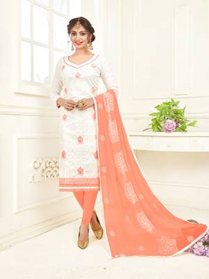 White embroidered jacquard salwar 1