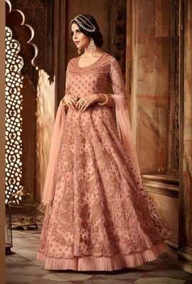 Orange embroidered santoon salwar 1