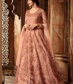 Orange embroidered santoon salwar