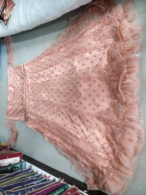 Orange embroidered santoon salwar 2