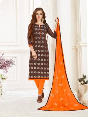 Brown embroidered banarasi brocade salwar 1