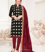 Black embroidered banarasi brocade salwar