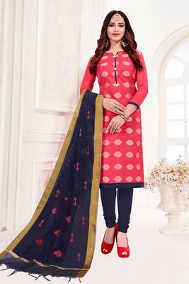 Coral embroidered banarasi brocade salwar 1
