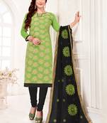 Light-green embroidered banarasi brocade salwar