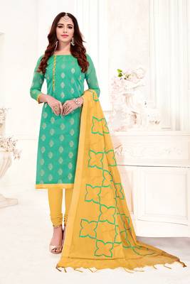 Light-green embroidered banarasi brocade salwar 1