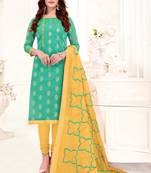 Light-green embroidered banarasi brocade salwar