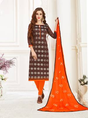 Brown embroidered banarasi brocade salwar 1