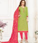 Olive embroidered banarasi brocade salwar