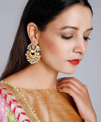 Kundan Enamel Earrings 1