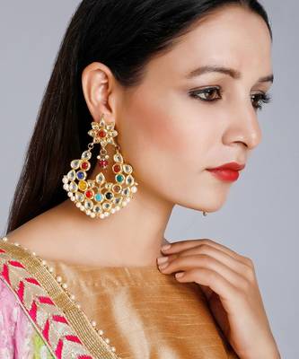 Kundan Chand Earrings 1