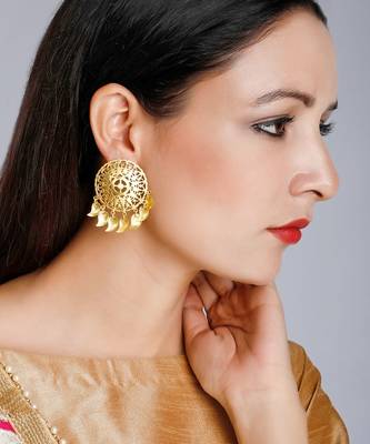 Golden Disc Earrings 1