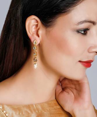 Long Kundan Earrings 1
