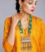 Long Kundan Neckpiece With Earrings