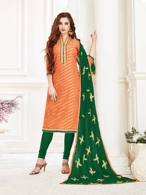 Orange embroidered banarasi brocade salwar 1