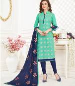Green embroidered banarasi brocade salwar