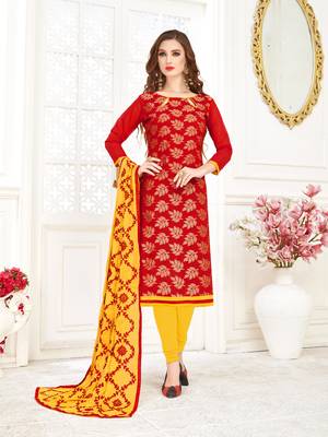 Red embroidered banarasi brocade salwar 1