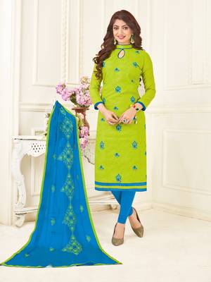 Green embroidered jacquard salwar 1