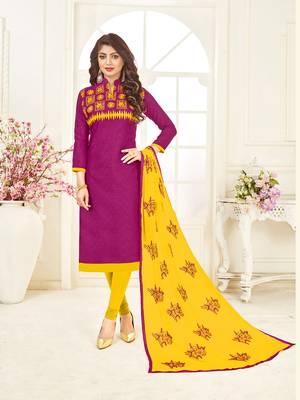 Purple embroidered jacquard salwar 1