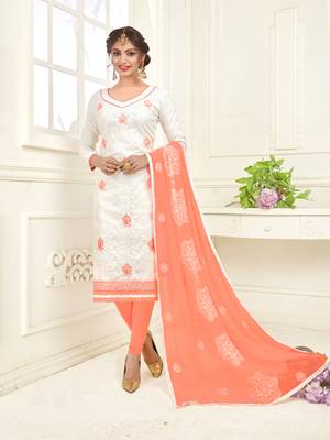 White embroidered jacquard salwar 1