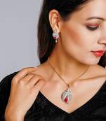 Diamond Pendant And Earrings