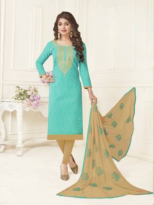 Green embroidered jacquard salwar 1
