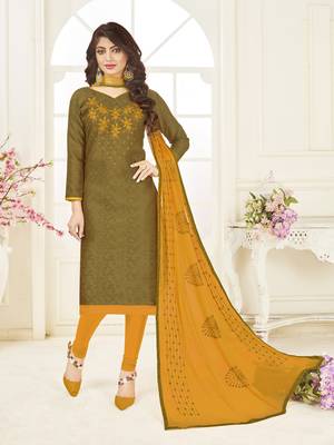 Mehendi embroidered jacquard salwar 1